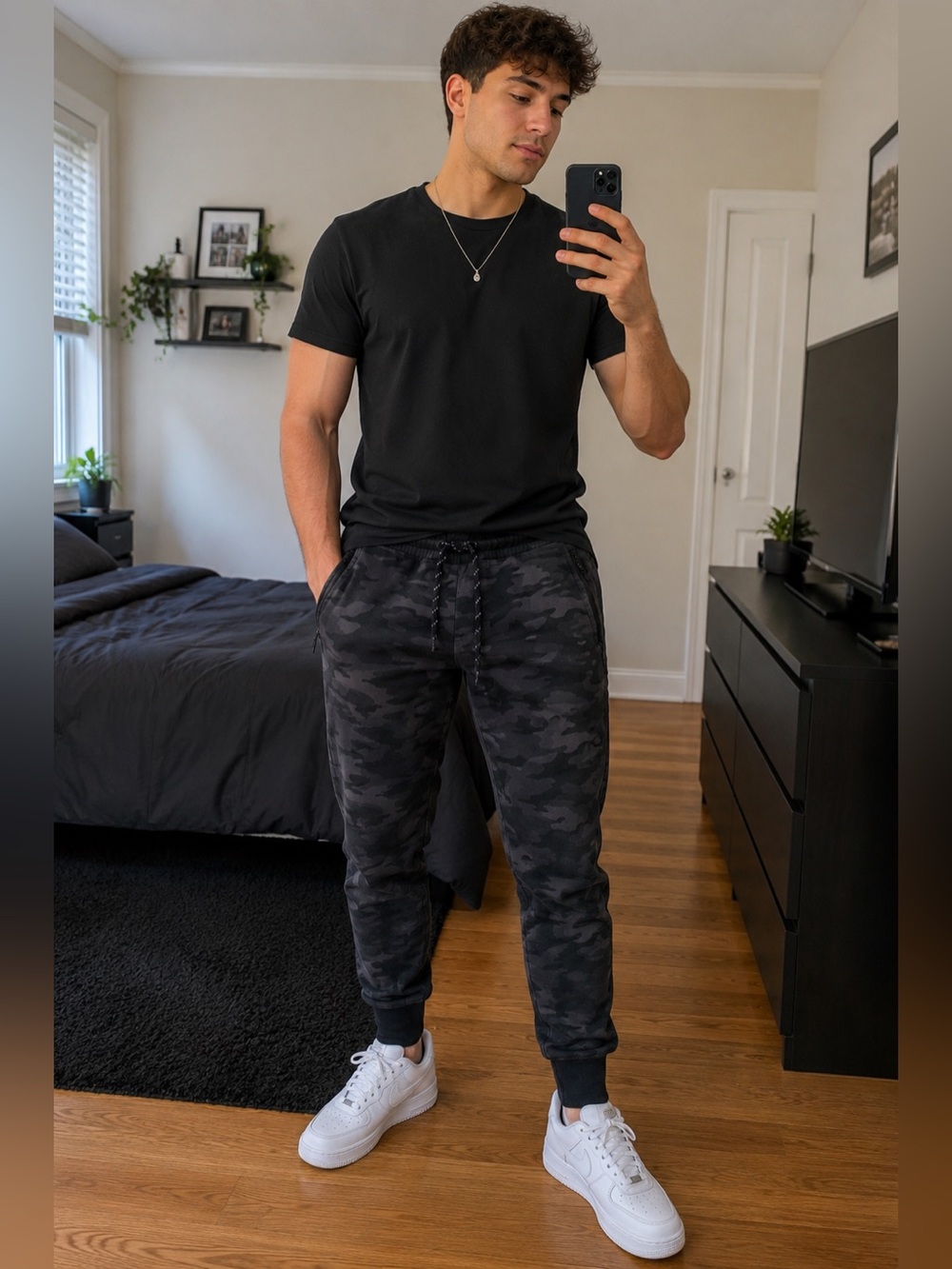 GAP Black Camouflage Joggers